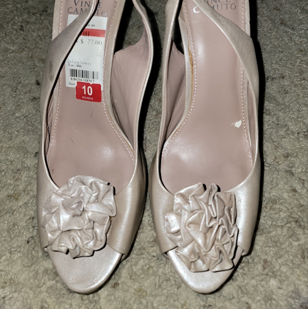 Vince Camuto Motion Platform Peep-Toe Slingback